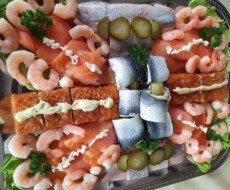 Abwechslungsreiche Fischplatte Abwechslungsreiche Fischplatte