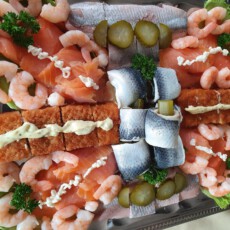 Abwechslungsreiche Fischplatte Abwechslungsreiche Fischplatte